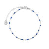CU Jewellery - Beaded armband, silver/blått