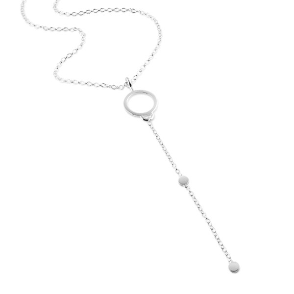 Circle Dot Halsband silver 45-50 cm