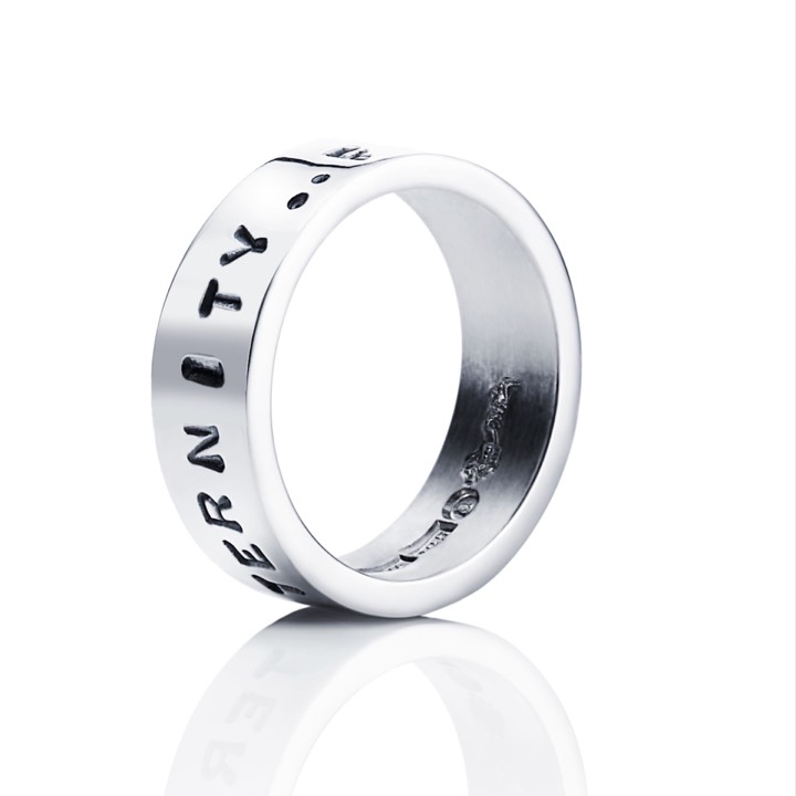 From Here To Eternity Stamped Ring Silver 18.00 mm