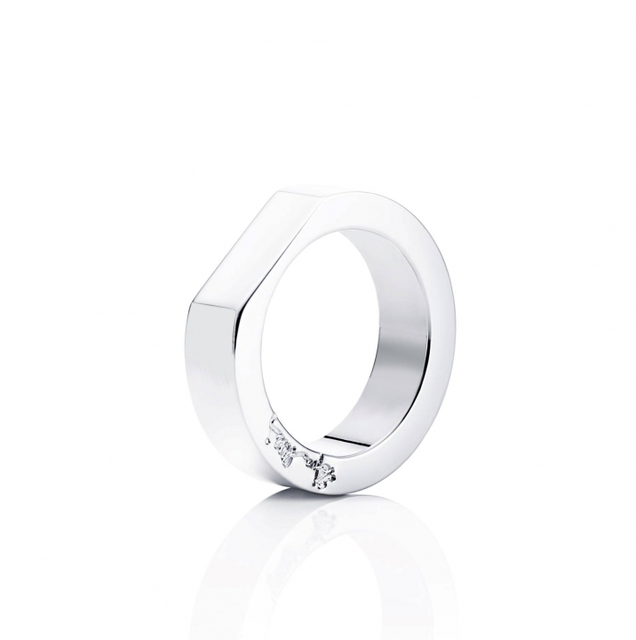 Kärlek & Plain Wide Ring Silver