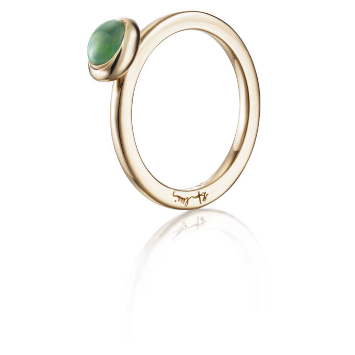 Love Bead - Green Agate Ring Guld 15.50 mm