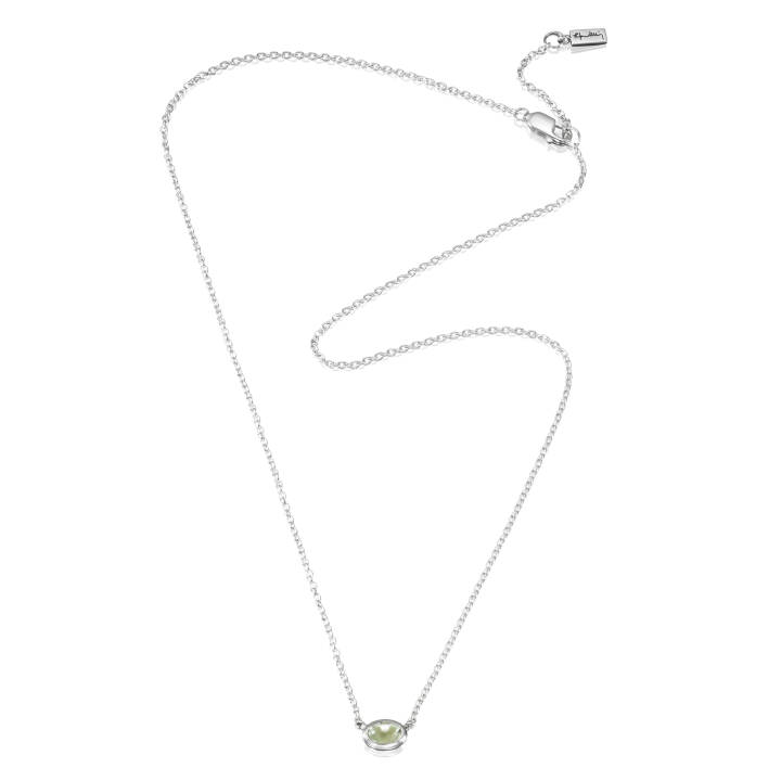 Love Bead Silver - Green Quartz Halsband Silver 42-45 cm