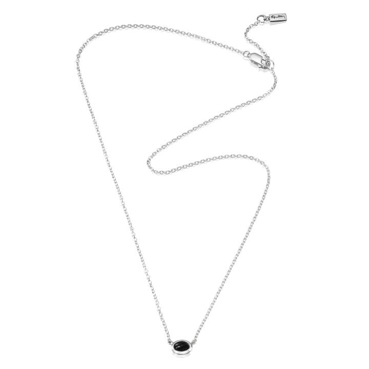 Love Bead Silver - Onyx Halsband Silver 42-45 cm