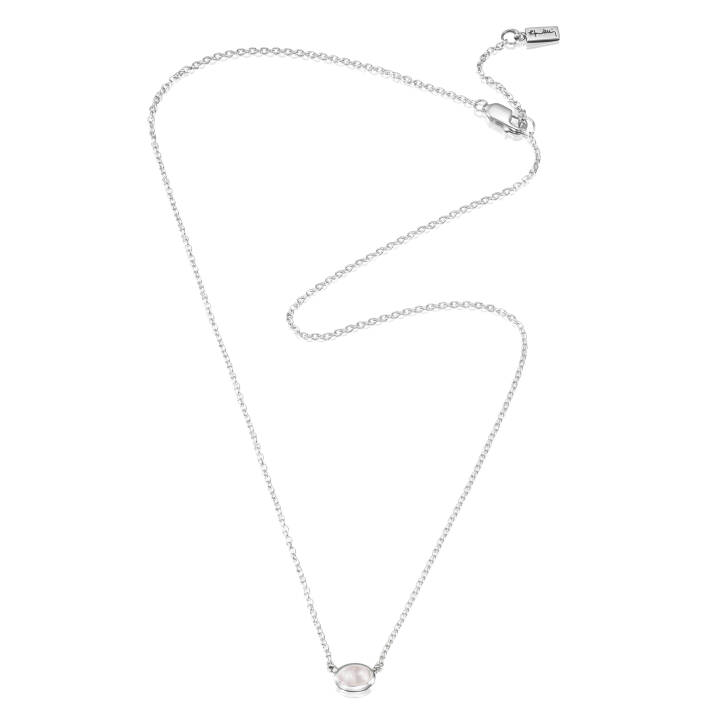 Love Bead Silver - Rose Quartz Halsband Silver 42-45 cm