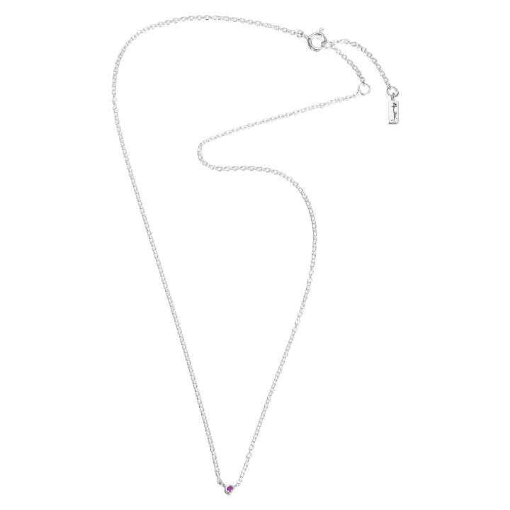 Micro Blink - Pink Sapphire Halsband Silver 40-45 cm