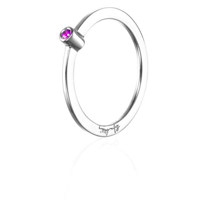 Micro Blink - Pink Sapphire Ring Silver 15.50 mm
