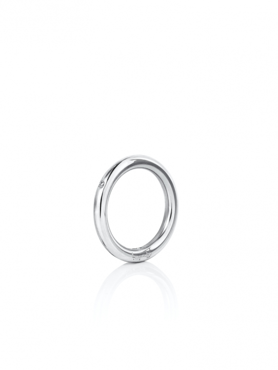 One Love & Stars Thin Ring Silver 15.25