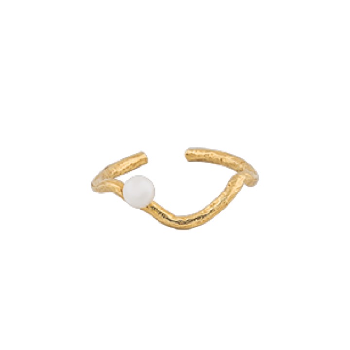 One Pearl ring guld