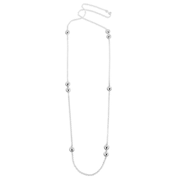 Orbit Long Halsband silver 90 cm