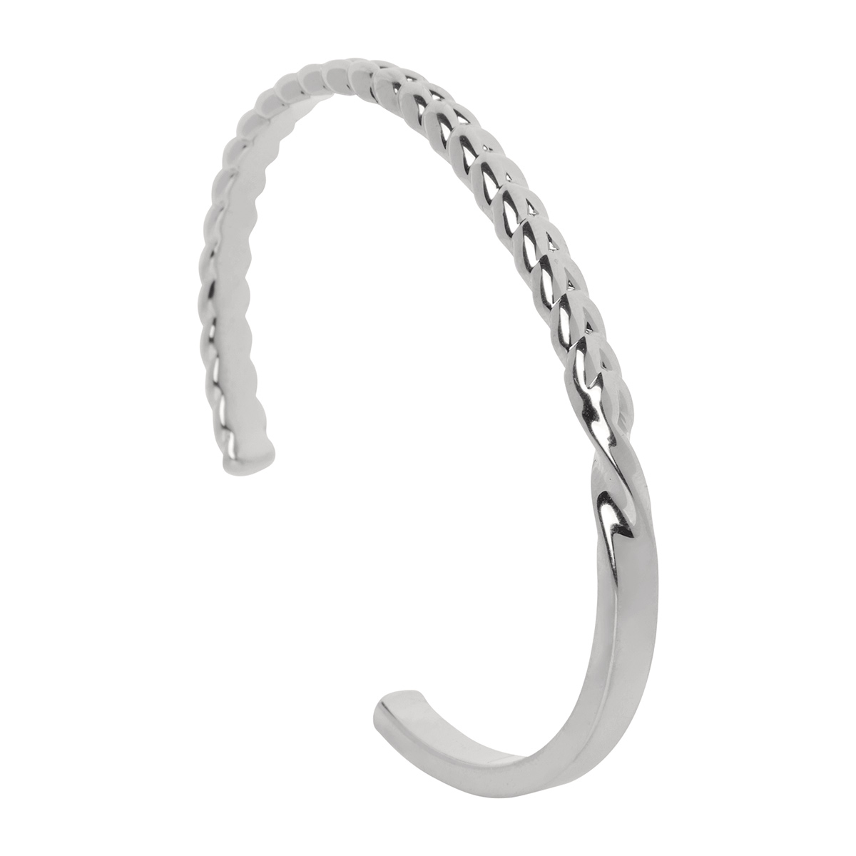 Pantolin Bagatelle - Braided bangle armband, silver