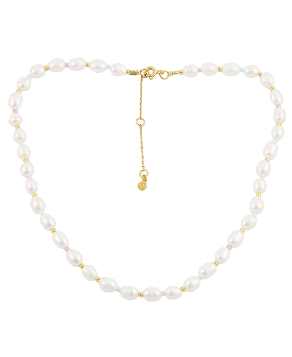 Pastel pearl halsband (Guld)