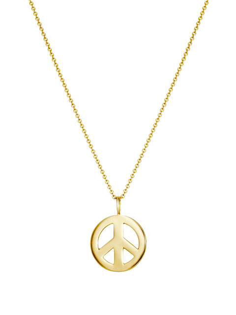Peace Large Halsband (guld) 42 cm