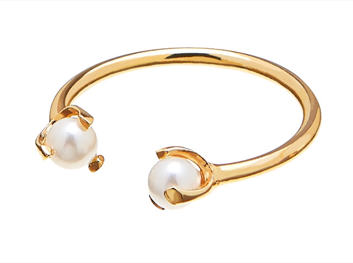 Pearl small ring ONE SIZE guld