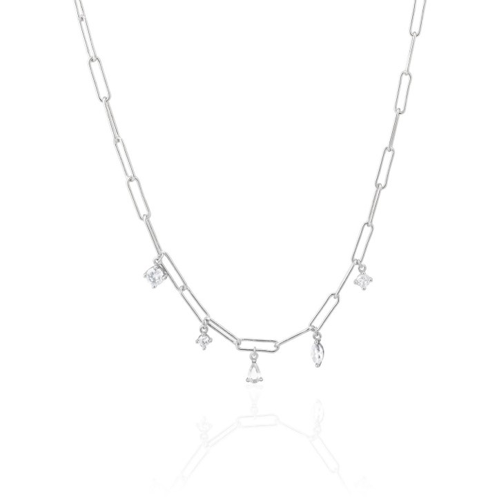 RIMINI halsband Vita Zirkonia (silver)