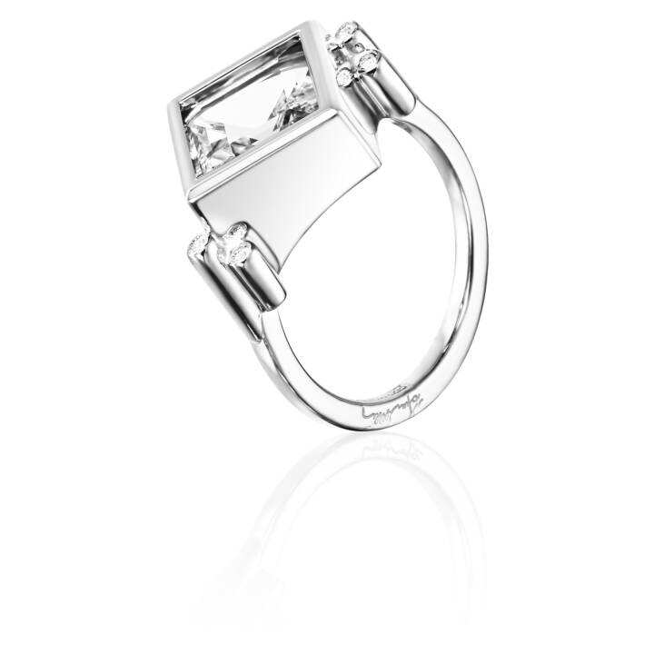 Shiny Memory - Crystal Quartz Ring Silver 18.00 mm
