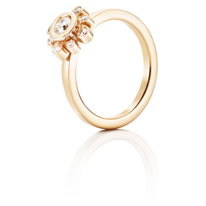 Sweet Hearts Crown 0.19 ct diamant Ring Guld