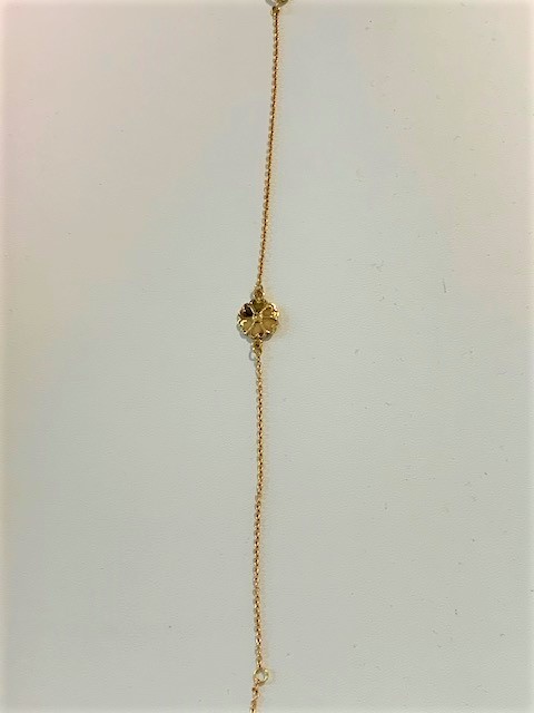 Uppland armband 1 blomma guld 17+2 cm