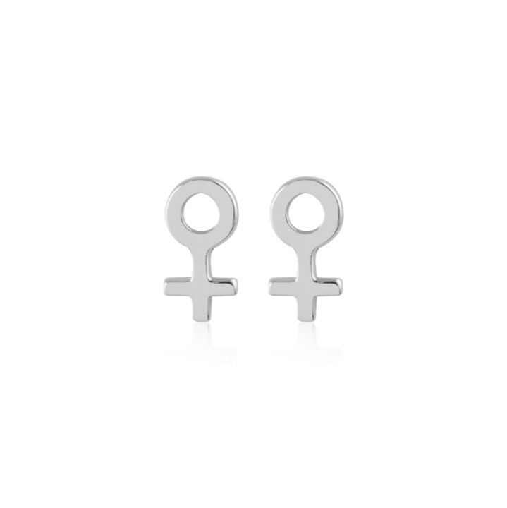 Woman Symbol Studs örhänge (silver)