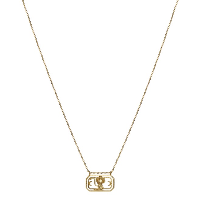 Zodiac lejonet halsband (guld) 45 cm