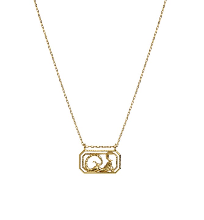 Zodiac skorpion halsband (guld) 45 cm