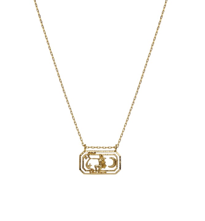 Zodiac skytten halsband (guld) 45 cm