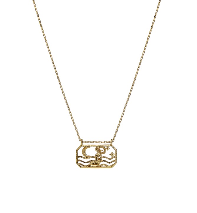 Zodiac vädur halsband (guld) 45 cm