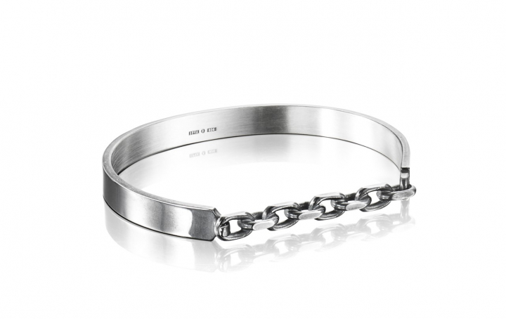 Chain Chain Cuff - Black Armband Silver S