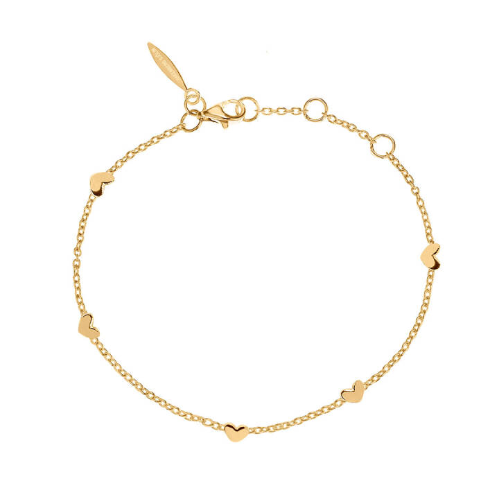 Loving heart drop full armband guld
