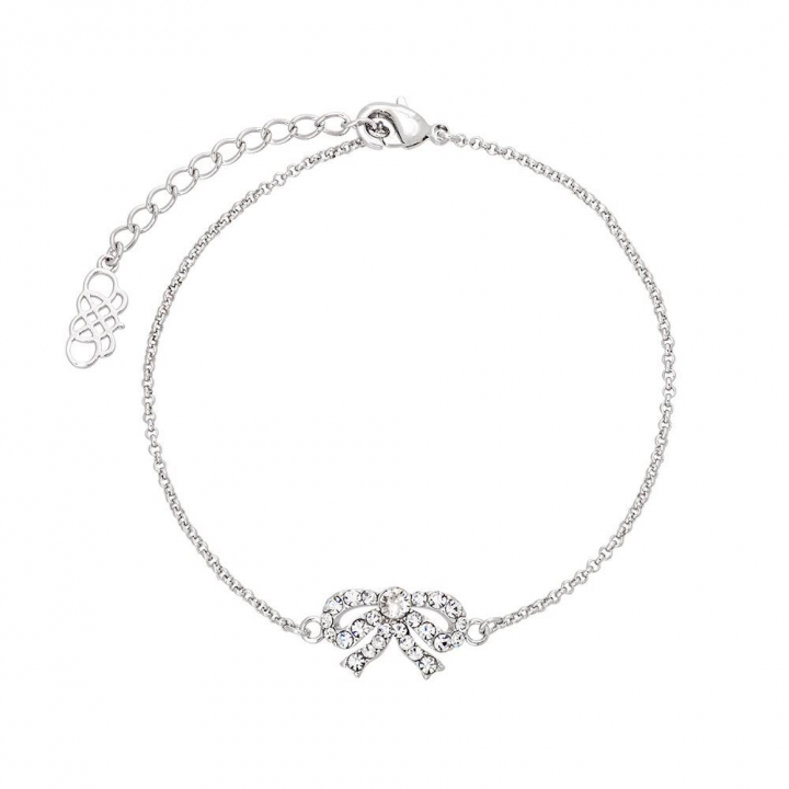 Petite Antoinette bow armband - Crystal (Silver)