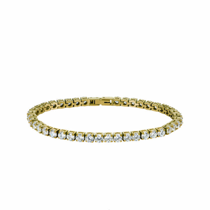 GLIMRA 4mm armband Guld/Kristall