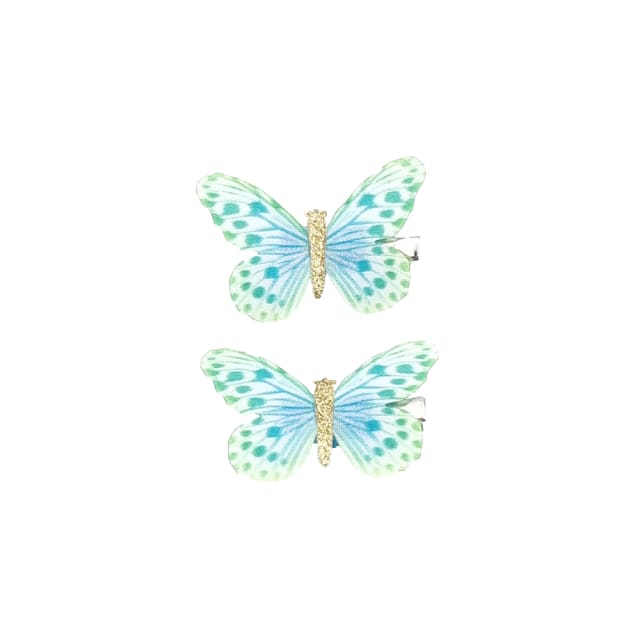 1 Par Hårspännen Med Vackra Fjärilar