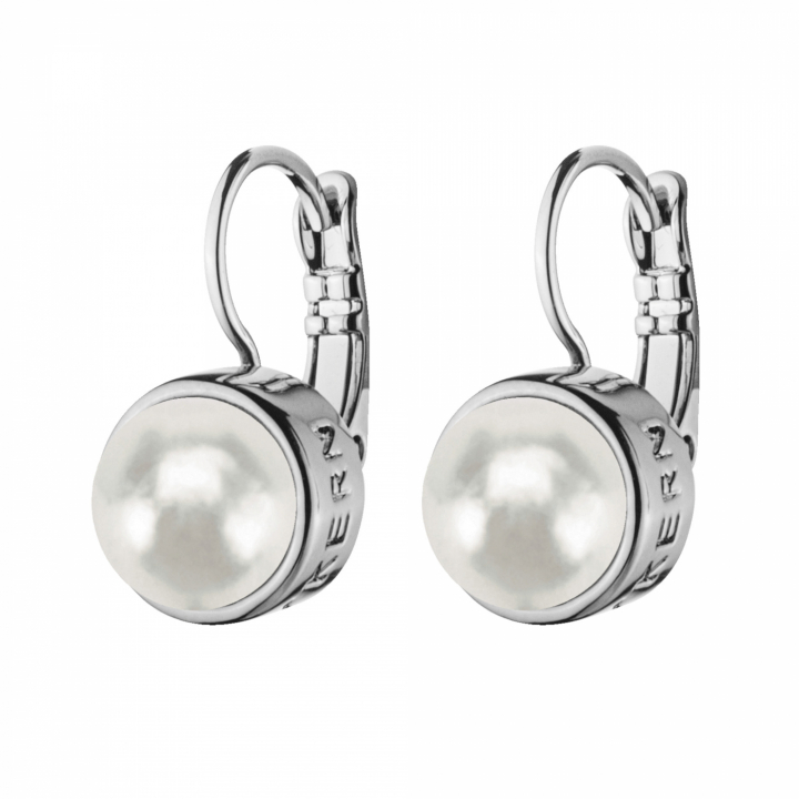 LULU Silver WHITE PEARL Örhänge