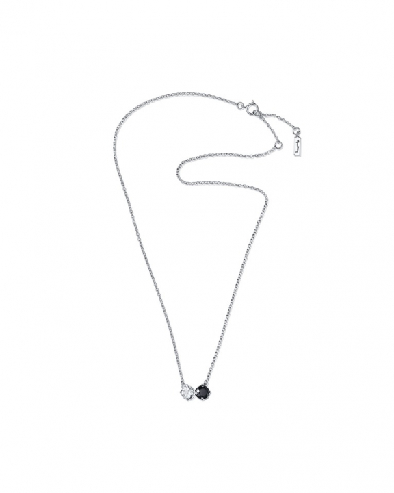 The Storm & I Halsband Silver Crystal Q./Onyx 40-45 cm