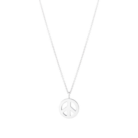 Peace Large Halsband (silver) 42 cm