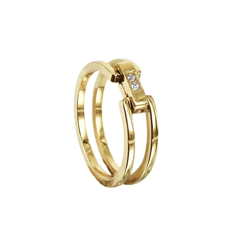 Astrid & Agnes - CHERRIE Crystal Ring Guld