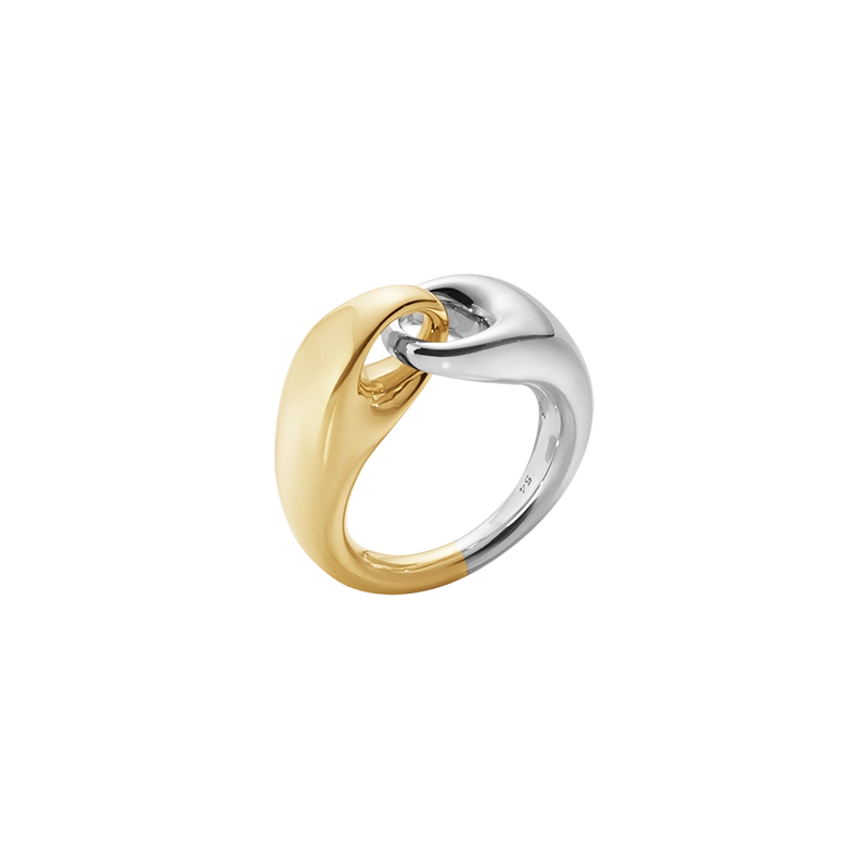 Georg Jensen - Reflect Ring Stor Silver/Guld
