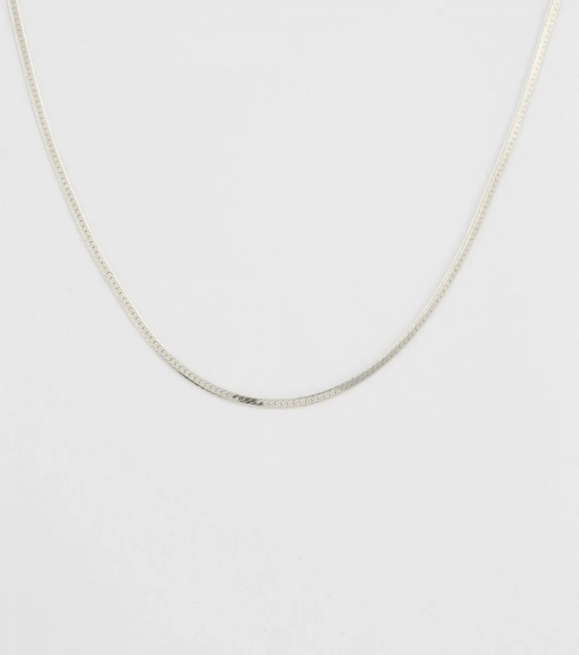 Herringbone Choker Halsband Silver