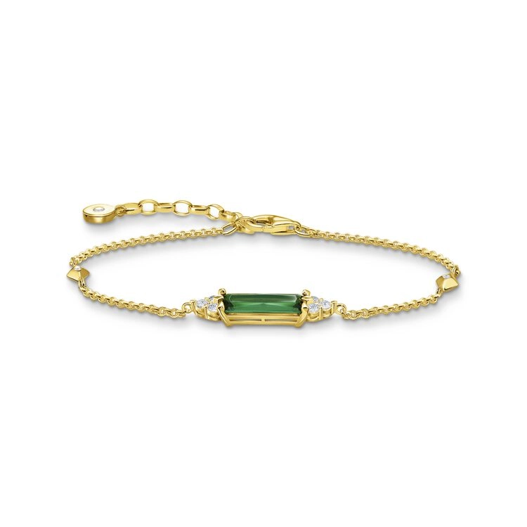 Thomas Sabo - Armband med Grön Sten Guld
