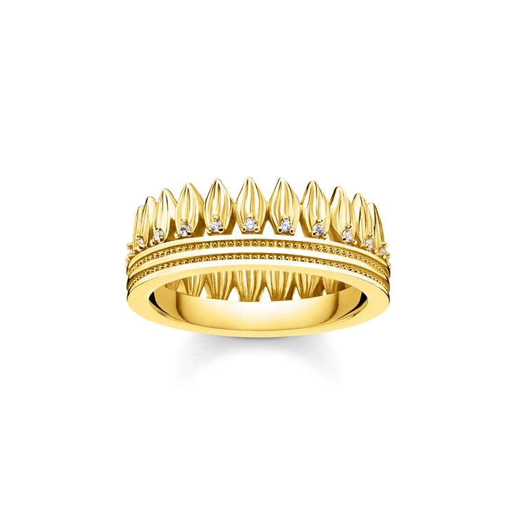 Thomas Sabo - Ring Blad Krona Guld