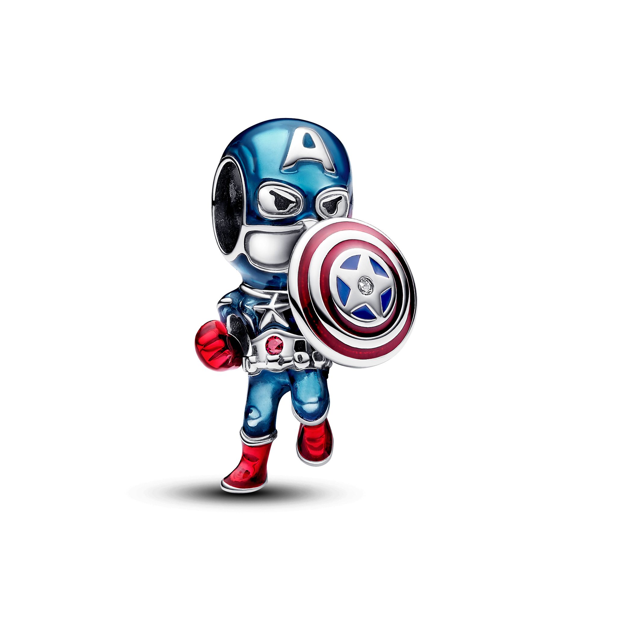 Captain America berlock i äkta silver