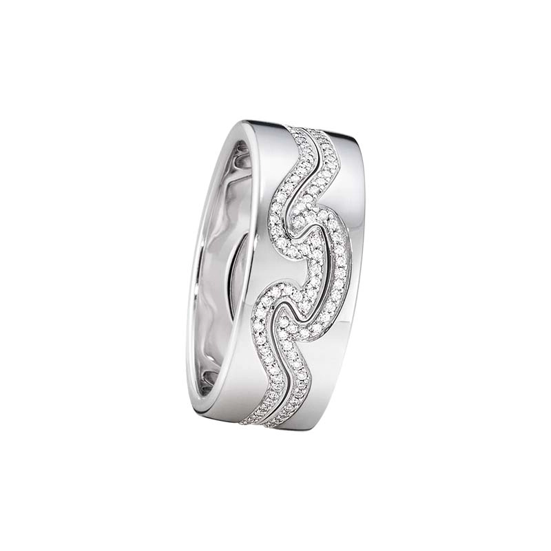 Georg Jensen - Fusion 2-delad Ring Viguld & Diamanter
