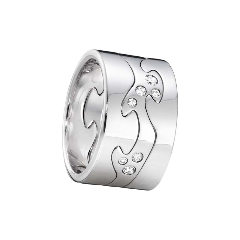 Georg Jensen - Fusion 3-delad Ring Vitguld & Diamanter
